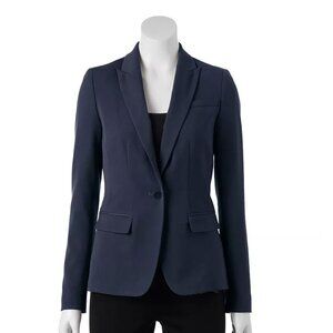 APT 9 One Button Career Blazer - Navy - Size 14 - Stretch - NWT - Runs Small